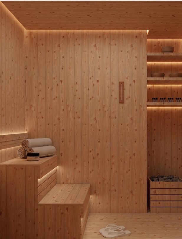 Interior da sauna